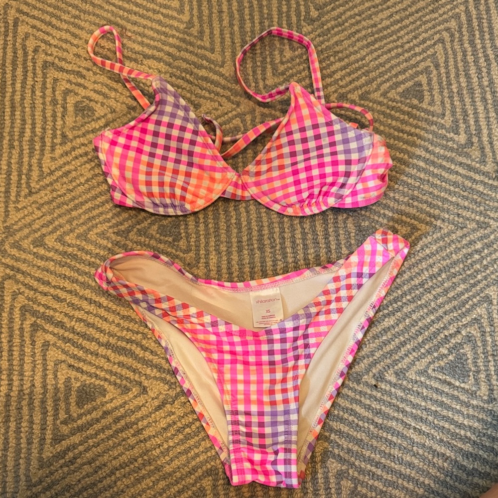 Target Pink and Purple Checkered Bikini
